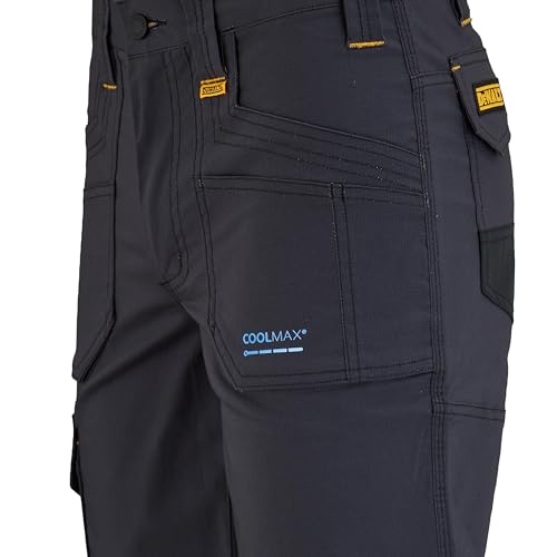 DEWALT Barrington Men's Slim Fit, Coolmax, Stretch, Utility Cargo Work Shorts, Grey/Black, W38 - Image 7