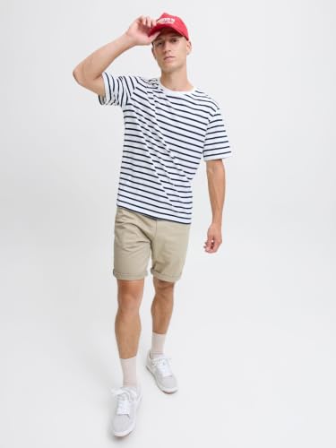 JACK & JONES Mens Jpstbowie Jjshorts Solid Sn Chino, Beige, L UK