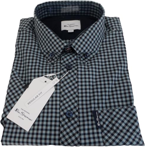 Ben Sherman Mens Checked Shirts Size 3X Large (Petrol) - Image 4