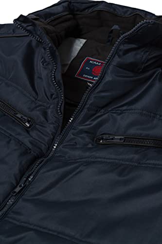 KAM Mens Midweight Quilted Biker Gilet - Blue - 5XL