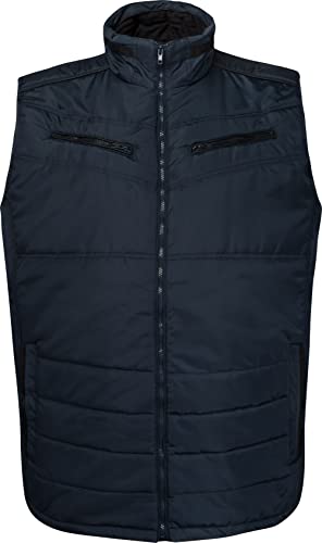 KAM Mens Midweight Quilted Biker Gilet - Blue - 5XL - Image 3
