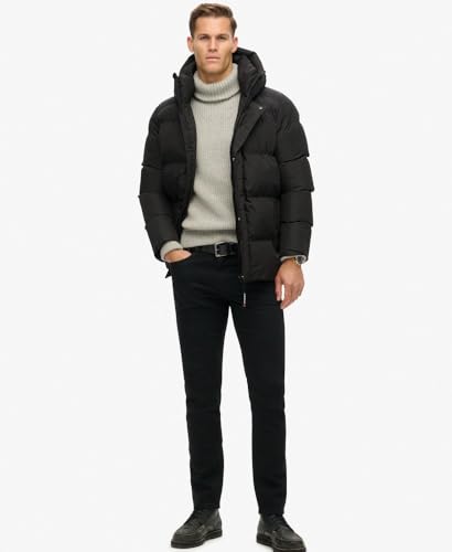 Superdry Five Baffle Hooded Sports Puffer Winter Jacket Men - XL - Image 3
