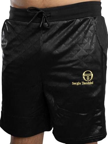 Sergio Tacchini Men's Nero Mono SweatShorts, Black, M - Image 6