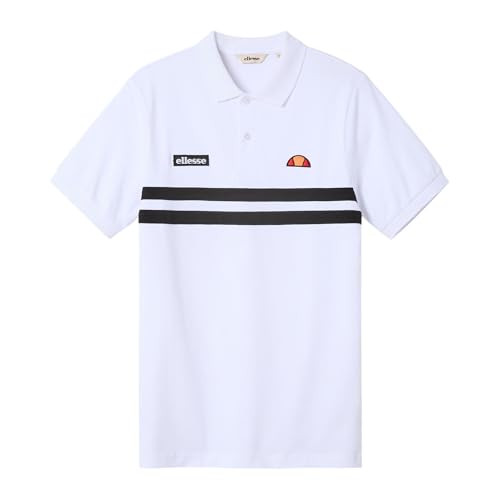 Ellesse Muccia Men's Polo Shirt, white / black, M - Image 2