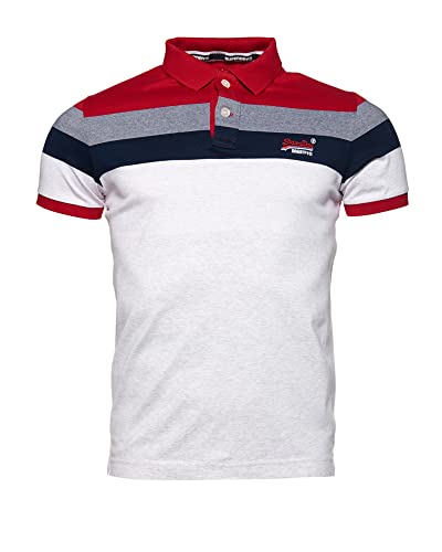Superdry - Miami Feeder Polo, Rich Red/Rich Navy - Image 2