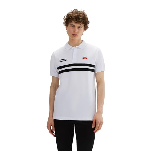 Ellesse Muccia Men's Polo Shirt, white / black, M - Image 3