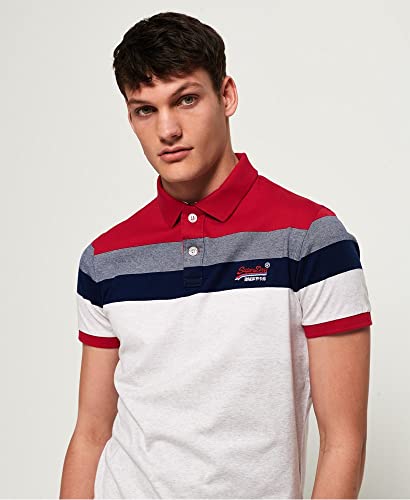 Superdry - Miami Feeder Polo, Rich Red/Rich Navy - Image 3