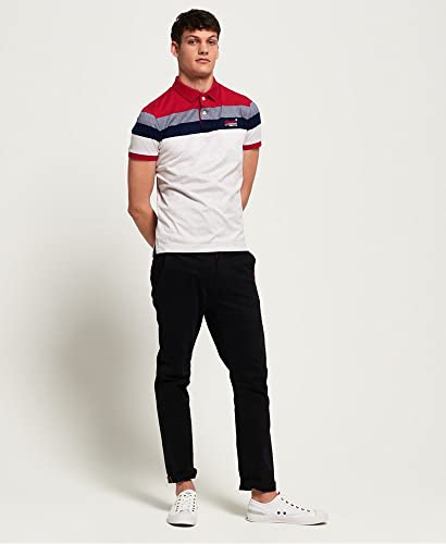 Superdry - Miami Feeder Polo, Rich Red/Rich Navy - Image 4