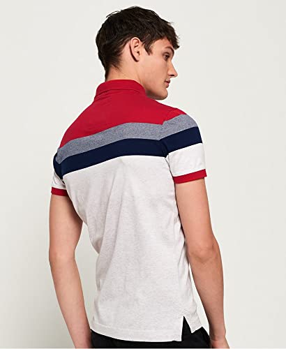 Superdry - Miami Feeder Polo, Rich Red/Rich Navy - Image 5