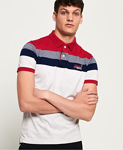 Superdry - Miami Feeder Polo, Rich Red/Rich Navy