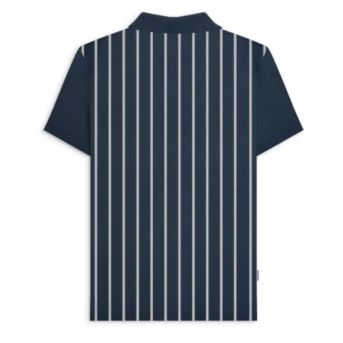Lambretta Mens Pins Polo Navy/White XXL - Image 3