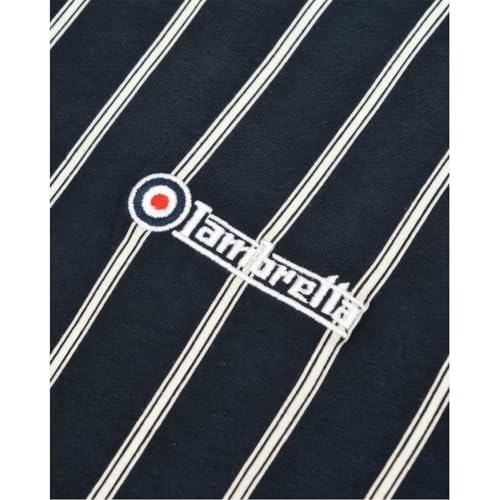 Lambretta Mens Pins Polo Navy/White XXL - Image 5