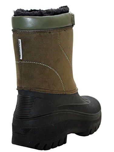 Groundwork Originals Mens Mid Calf Water Resistant Snow Rain Thermal Fur Fleece Lined Winter Mud Mucker Farm Yard Boots (7 UK, Khaki Suede, numeric_7) - Image 4