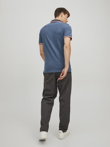 Jack & Jones Men's Jjepaulos Polo Ss Noos Polo Shirt, Denim Blue, XL - Image 4