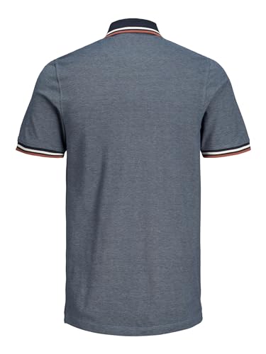 Jack & Jones Men's Jjepaulos Polo Ss Noos Polo Shirt, Denim Blue, XL - Image 5