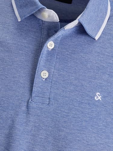 Jack & Jones Men's Jjepaulos Polo Ss Noos Polo Shirt, Denim Blue, XL - Image 9