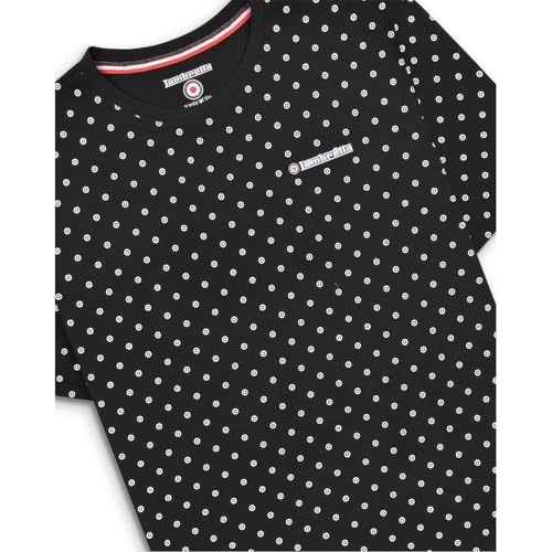 Lambretta Mens Printed T-Shirt Tee Top Black/White XXL - Image 3