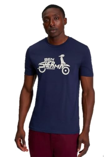 Ben Sherman Brand Scooter T-Shirt 1013195 Dark Navy, Medium