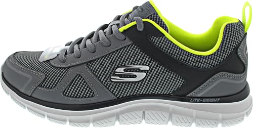 Skechers TRACK BUCOLO, Men's TRACK BUCOLO Trainers, Charcoal/Lime, 7 UK (41 EU) - Image 2