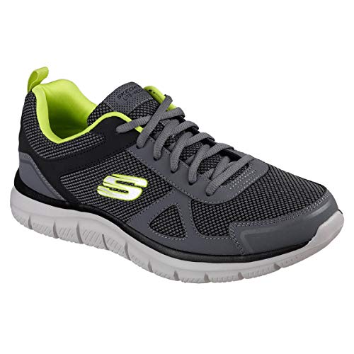 Skechers TRACK BUCOLO, Men's TRACK BUCOLO Trainers, Charcoal/Lime, 7 UK (41 EU) - Image 3