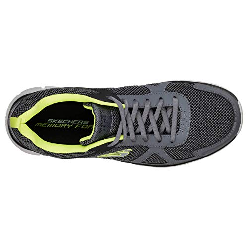 Skechers TRACK BUCOLO, Men's TRACK BUCOLO Trainers, Charcoal/Lime, 7 UK (41 EU) - Image 5