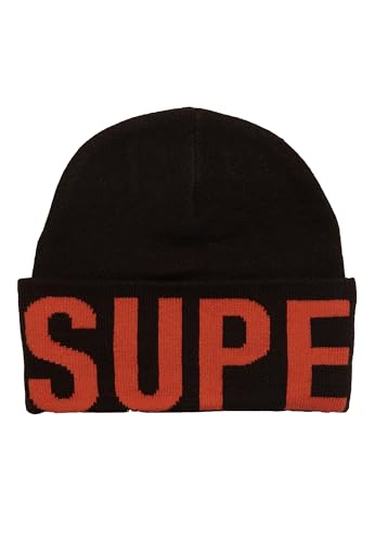 Superdry Knitted Beanie Hat Baseball Cap for Women, Dark Oak Brown, One Size - Image 2