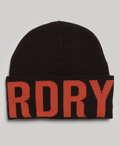 Superdry Knitted Beanie Hat Baseball Cap for Women, Dark Oak Brown, One Size - Image 3