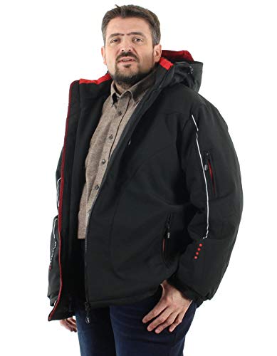 Kam Water Proof Soft Shell Padded Performace Jacket With Detachable Hood (KV59) In 3XL
