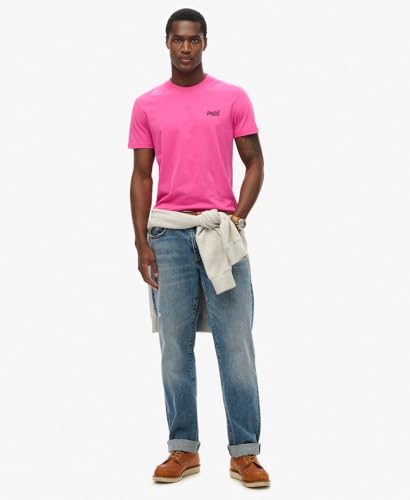 Superdry, T-Shirt Essential Logo EMB Tee, M1011245A, Echo Pink, L, Man, Adulto - Image 3