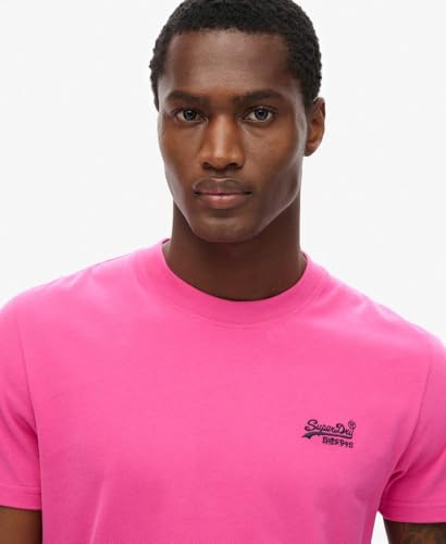 Superdry, T-Shirt Essential Logo EMB Tee, M1011245A, Echo Pink, L, Man, Adulto - Image 4