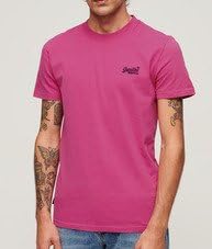 Superdry, T-Shirt Essential Logo EMB Tee, M1011245A, Echo Pink, L, Man, Adulto - Image 9