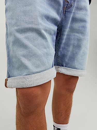 JACK & JONES Male Denim Shorts Rick Icon GE 625 Indigo Knit, Blue Denim, XL