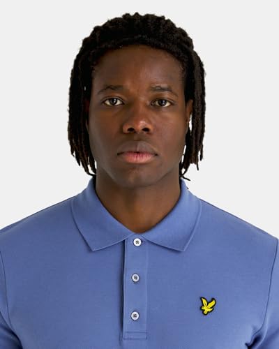 Lyle & Scott Textured Polo Shirt Pioneer Blue XL - Image 5