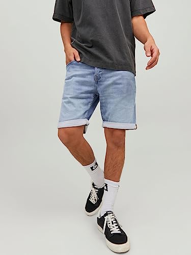 JACK & JONES Male Denim Shorts Rick Icon GE 625 Indigo Knit, Blue Denim, XL - Image 3
