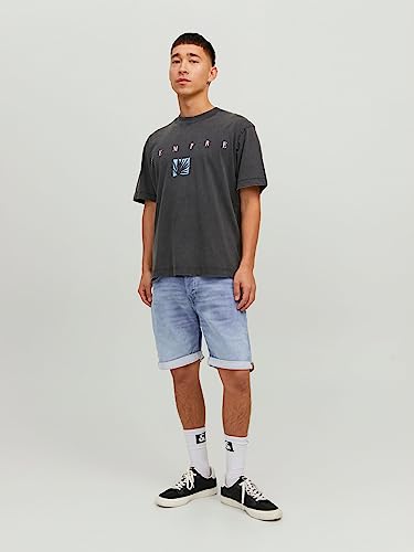 JACK & JONES Male Denim Shorts Rick Icon GE 625 Indigo Knit, Blue Denim, XL - Image 6