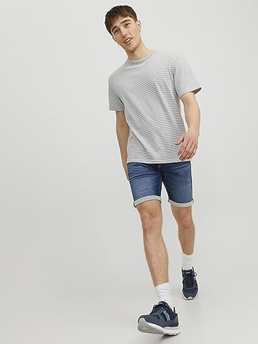 JACK & JONES Men's Jjirick Jjicon Shorts Ge 704 I.k Sn, Blue Denim, L
