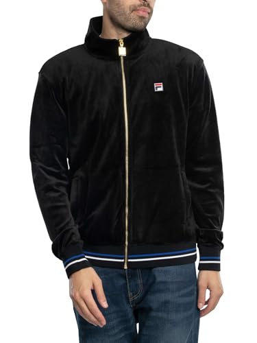 Fila Mens Falken Velour Retro Track Jacket - Black (as8, alpha, l, regular, regular) - Image 2