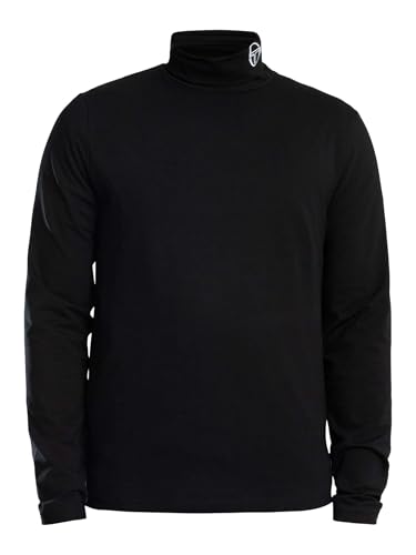 Sergio Tacchini Men's Edwards Roll Neck Jumper, Black, XL