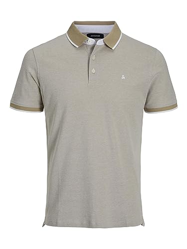Jack & Jones Men's Jjepaulos Polo Ss Noos Polo Shirt, Crockery / Detail: Slim Fit, M - Image 2