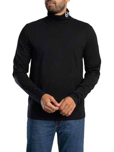 Sergio Tacchini Men's Edwards Roll Neck Jumper, Black, XL - Image 3