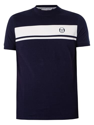 Sergio Tacchini Men's Master T-Shirt, Navy/White, L