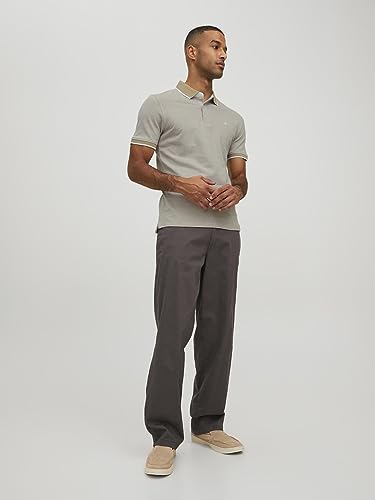 Jack & Jones Men's Jjepaulos Polo Ss Noos Polo Shirt, Crockery / Detail: Slim Fit, M - Image 5