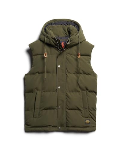 Superdry Men's Hooded Vest Jacket, Surplus Olive Goods, L - Image 5
