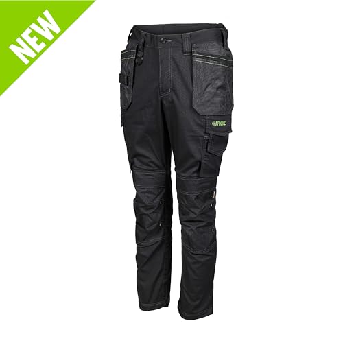 Apache Sudbury Mens Work Trousers | Black UK Size 34W 31L | Lightweight Stretch Comfort Slim Fit | Rip-Stop Fabric | Cargo and Holster Pockets - Image 3