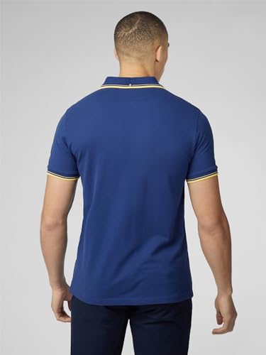 Ben Sherman Men's Signature Pique Polo T-Shirt, 100% Organic Cotton, Regular Fit (Wilight Denim) L - Image 4