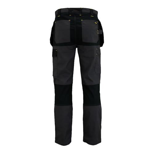 STANLEY Dixon Men's Holster Pocket, Regular Fit, Cordura Reinforced, Stretch Work Trousers, Grey/Black, W32/L31 - Image 5