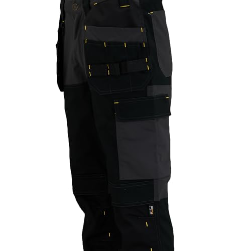 STANLEY Dixon Men's Holster Pocket, Regular Fit, Cordura Reinforced, Stretch Work Trousers, Grey/Black, W32/L31 - Image 7
