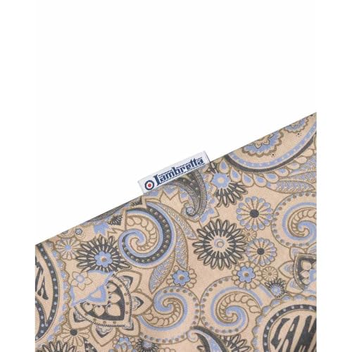 Lambretta Mens Brand Paisley Short Sleeve Polo Shirt (UK, Alpha, XXL, Regular, Regular, Stone) - Image 6