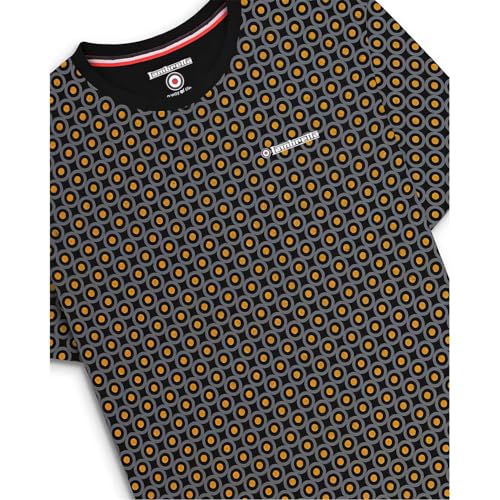 Lambretta Mens Target T-Shirt Tee Top Black L - Image 4