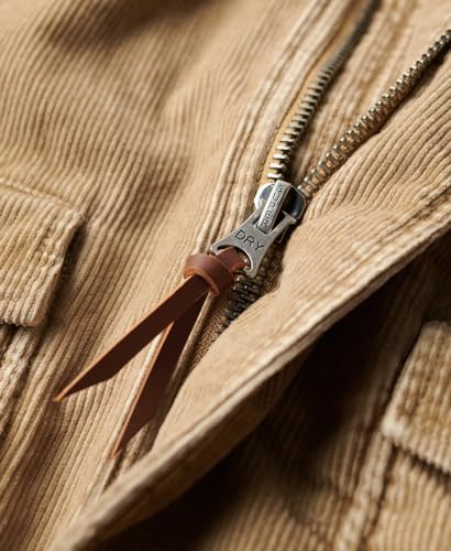 Superdry Men's 70's Cord Borg Collar Jacket, Classic Tan Brown, XL - Image 4